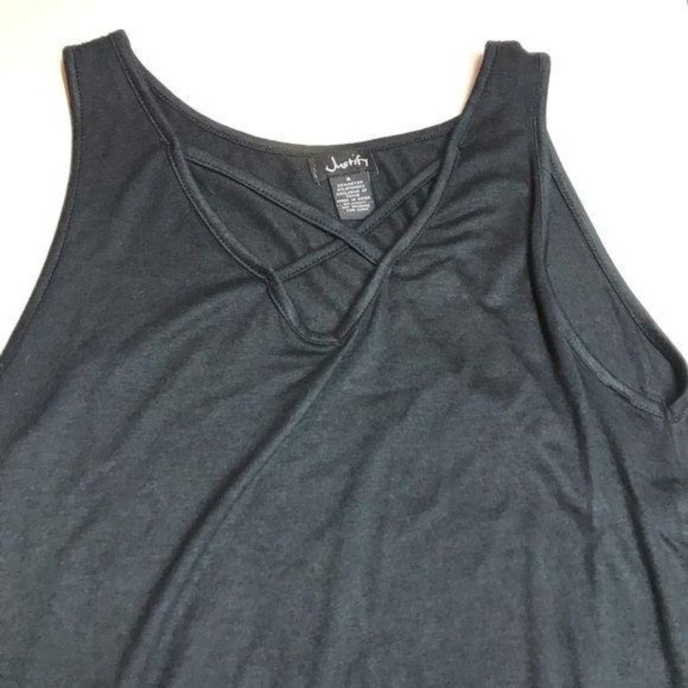 Justify Dance tank top black Casual Hip Hop Sleeveless performance Cami S - Picture 2 of 6